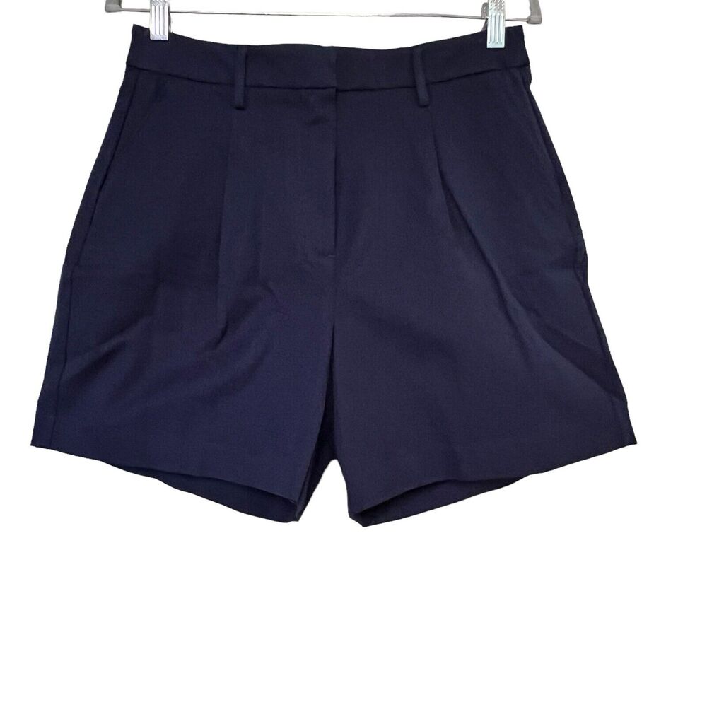 41 Hawthorne Size 8 Cotton Navy High Rise Pleated Becca Shorts Chino Style‎